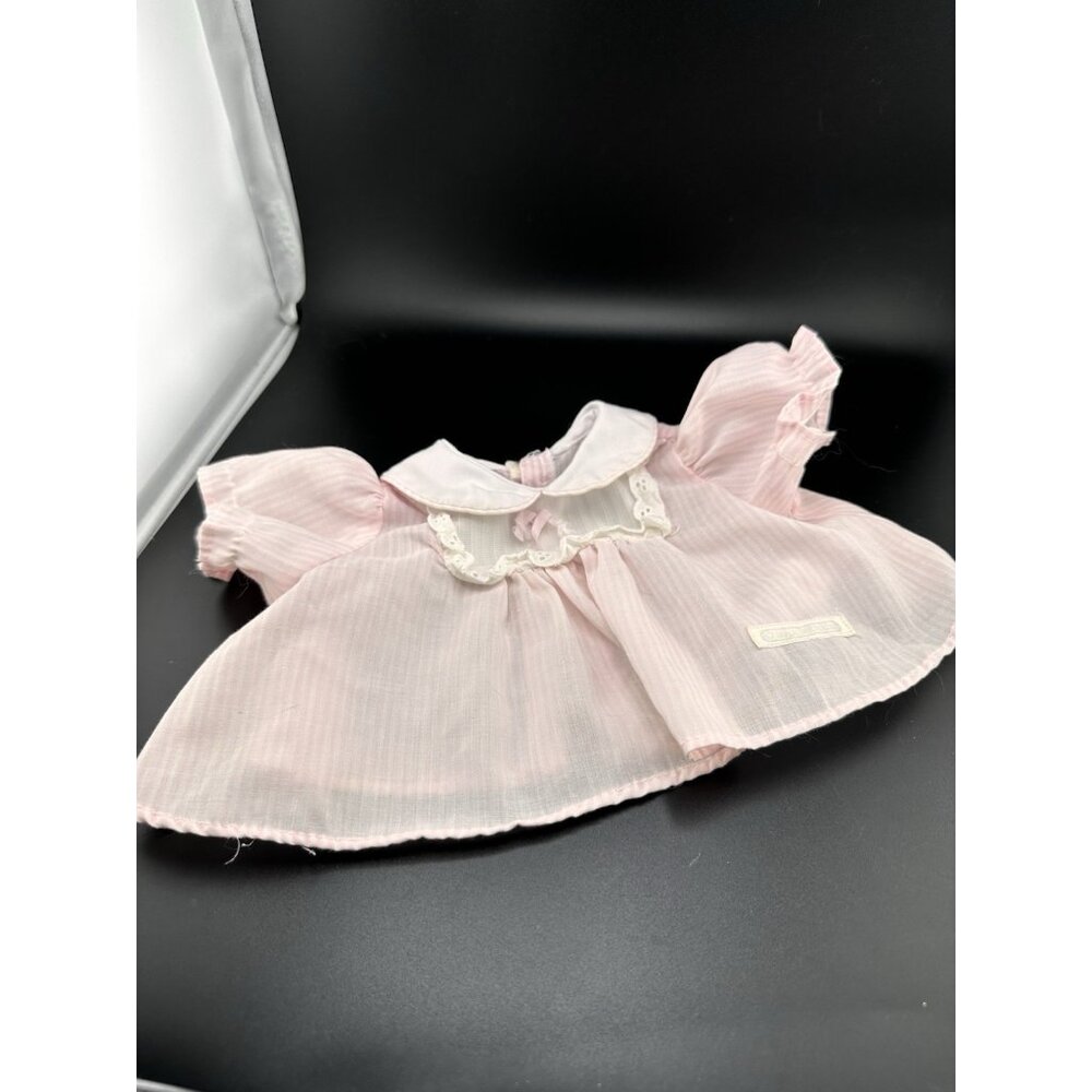 Cabbage Patch Kids Preemie Doll Coleco Pink White Striped Dress Vtg 1984